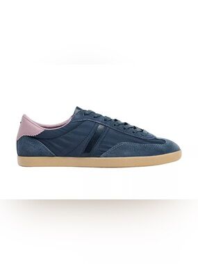Zara Navy Sneakers with Pink Gum Bottom NWT